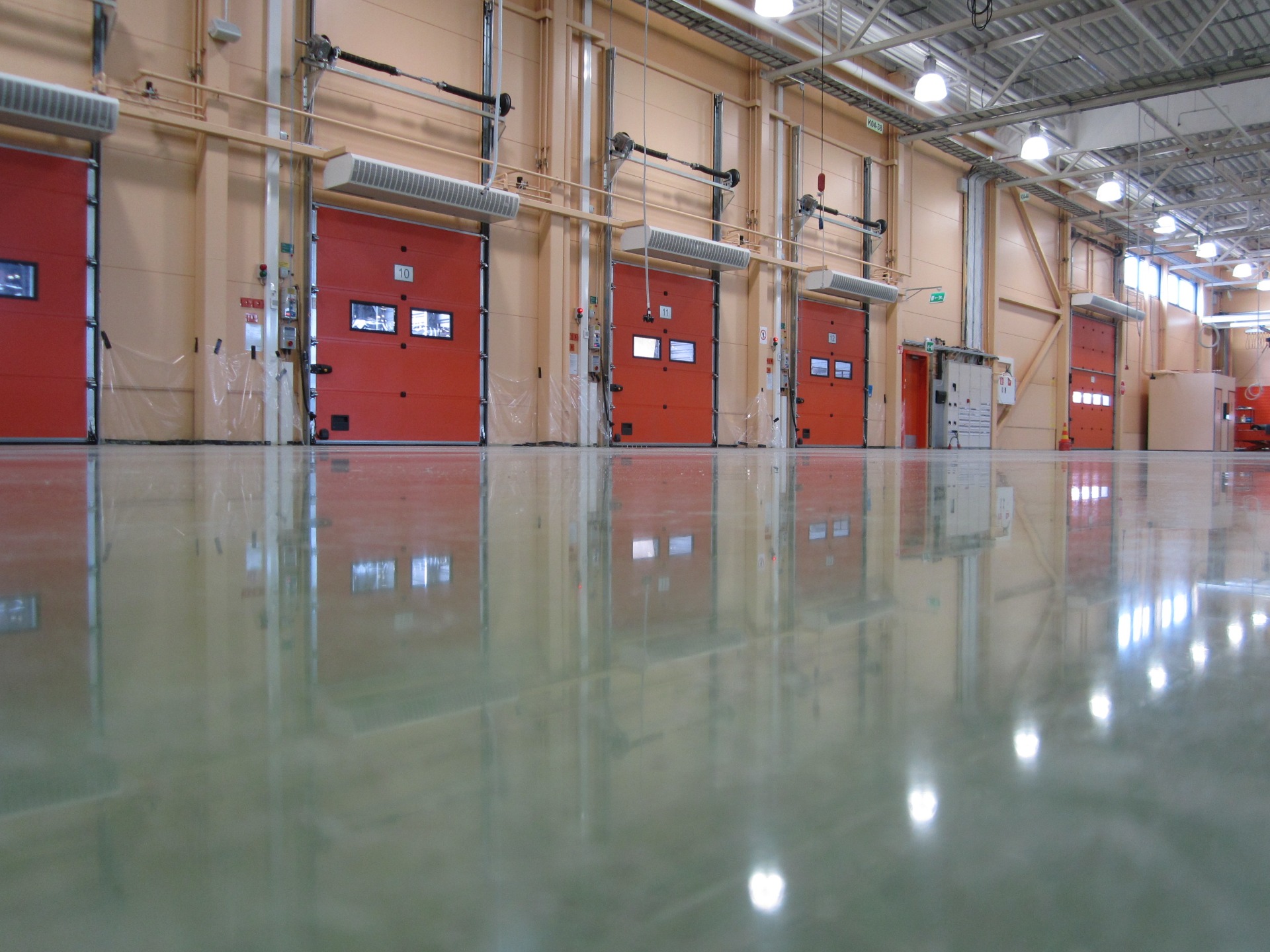 Slipt betonggulv i distribusjonslager